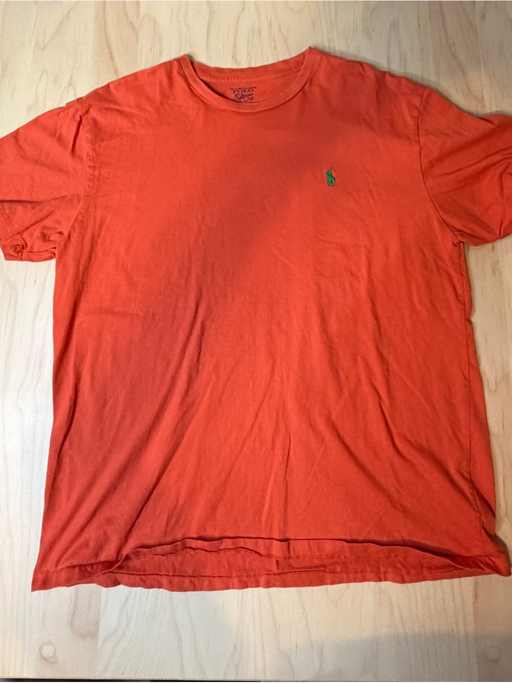 Polo by Ralph Lauren Orange Short Sleeve Crewneck Tee with Green Pony